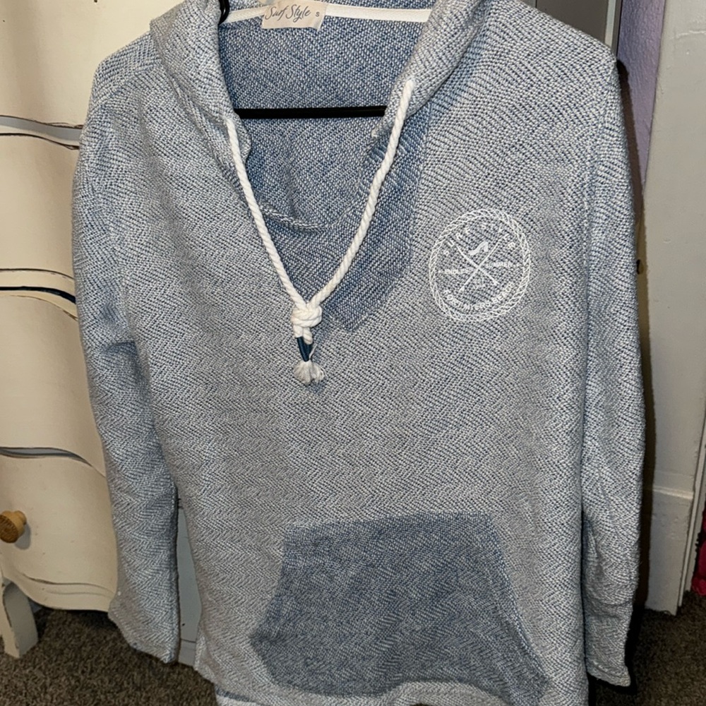 Blue/White rug hoodie